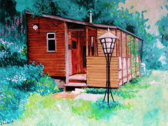 Bill's shed. Oil on Canvas. 50 x 40 cm